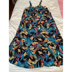 NWT Terra & Sky 1X 16W-18W Tropical Floral Maxi Dress
